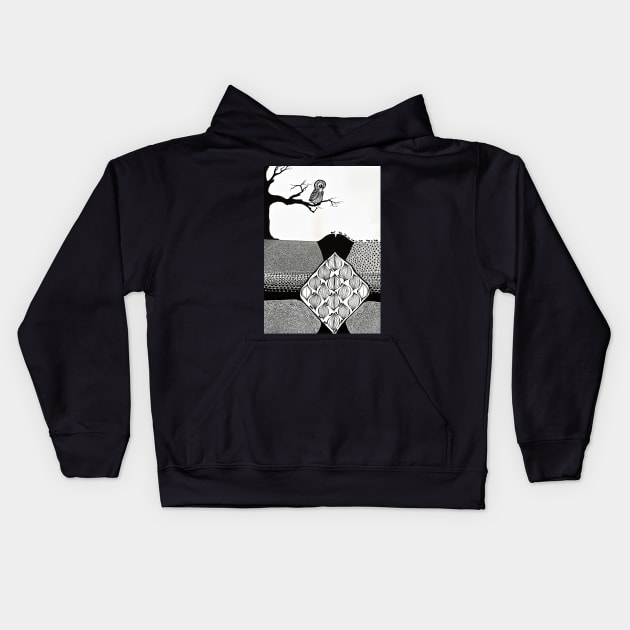 Owl and Ant Colony Kids Hoodie by voluptacon
